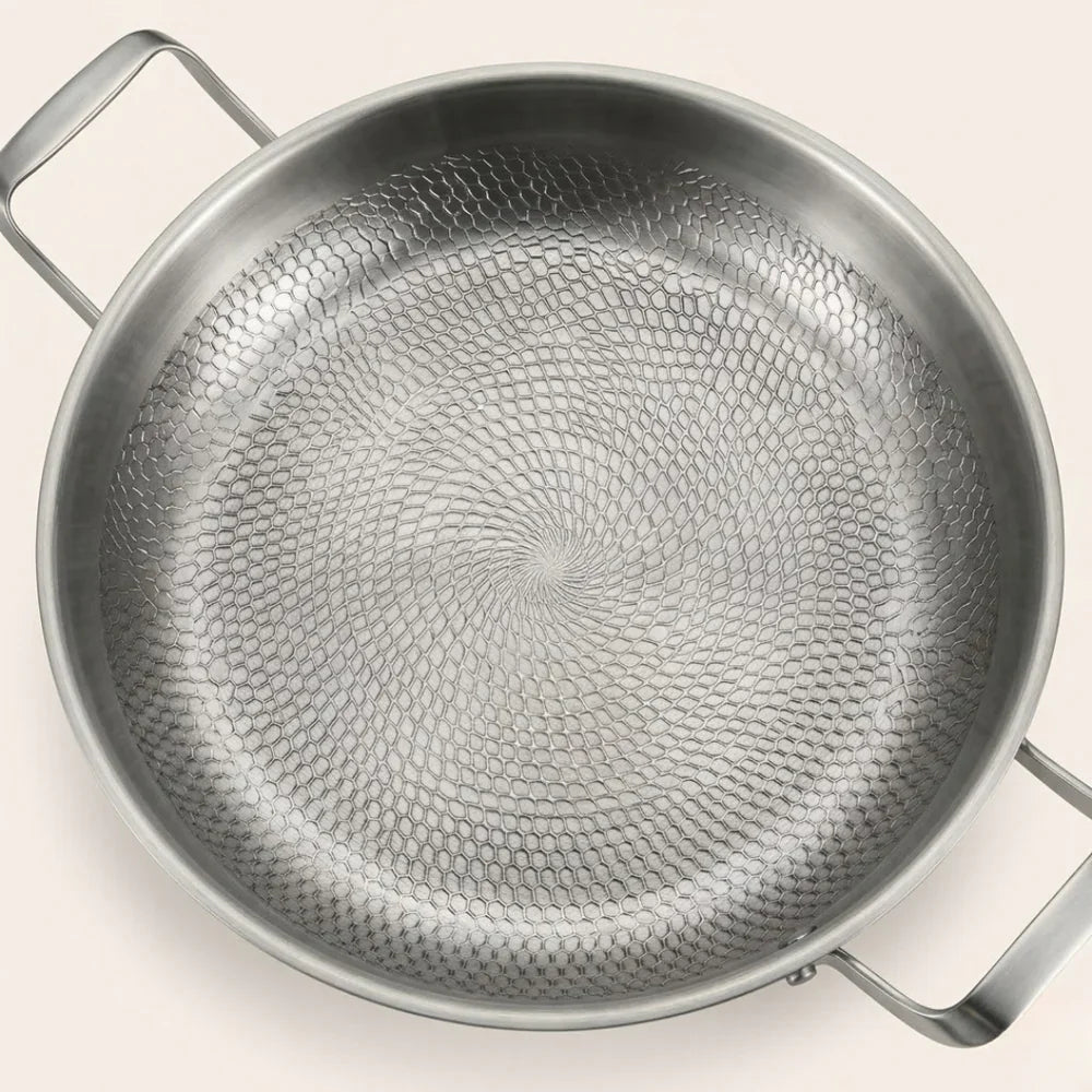Poêle à Sauté en Titane à Deux Poignées