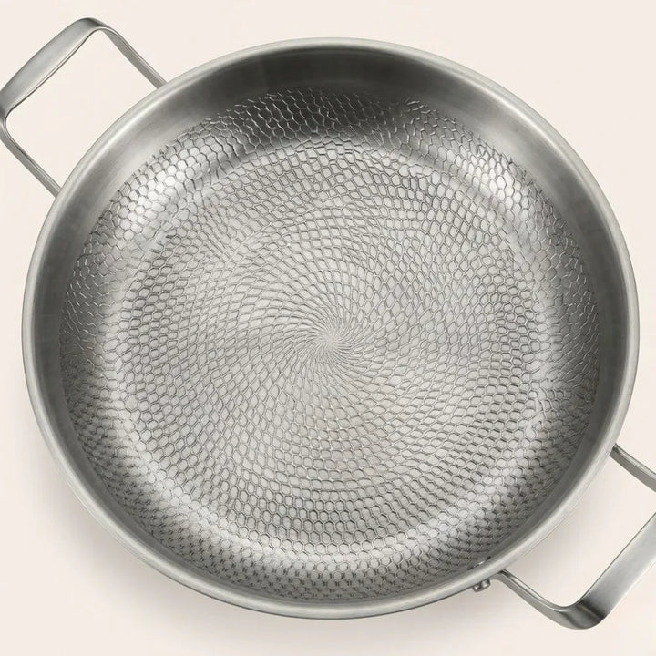 Poêle à Sauté en Titane à Deux Poignées