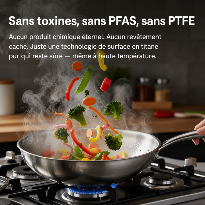 Poêle en Titane Martelée