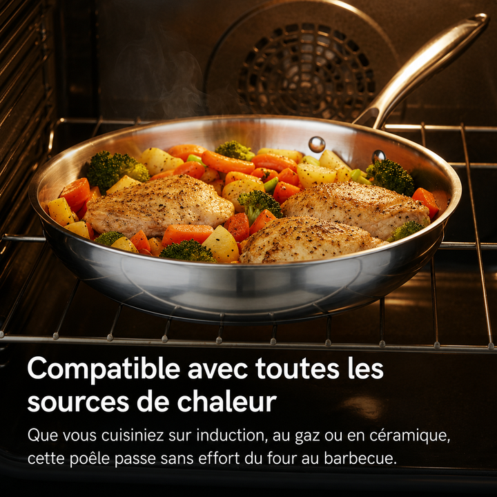 Poêle en Titane Martelée