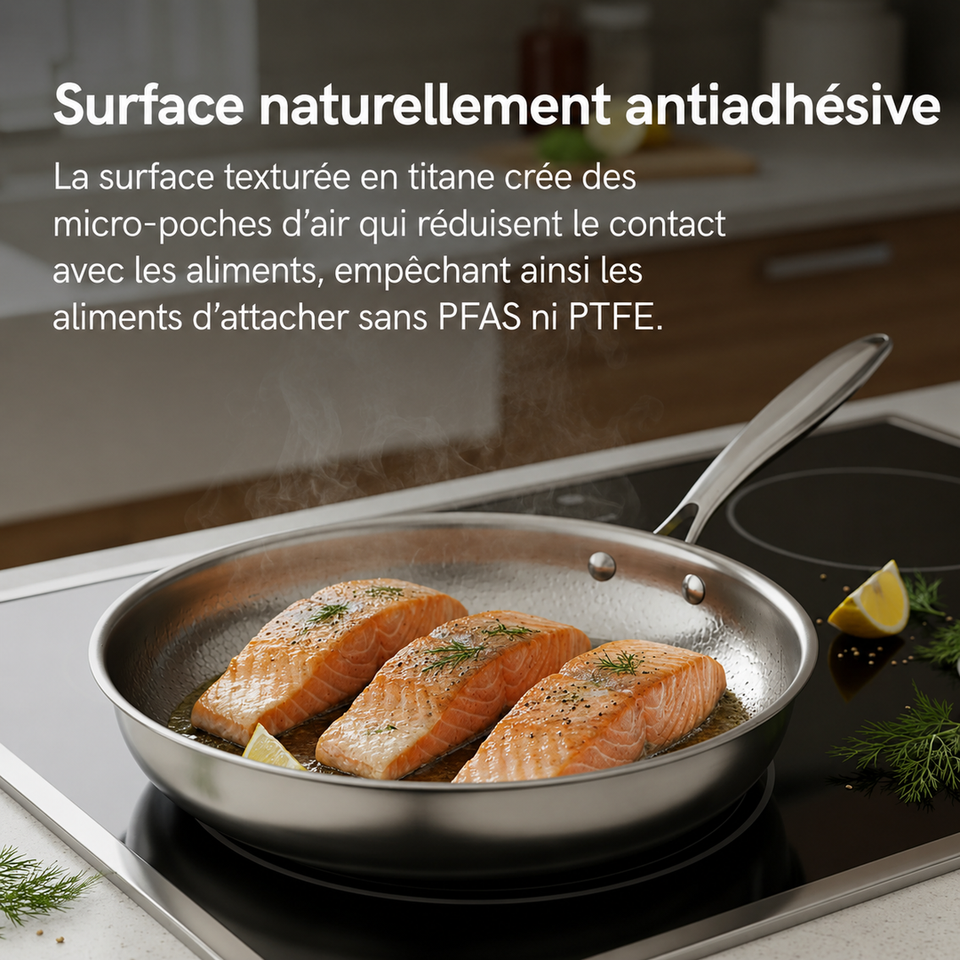 Poêle en Titane Martelée