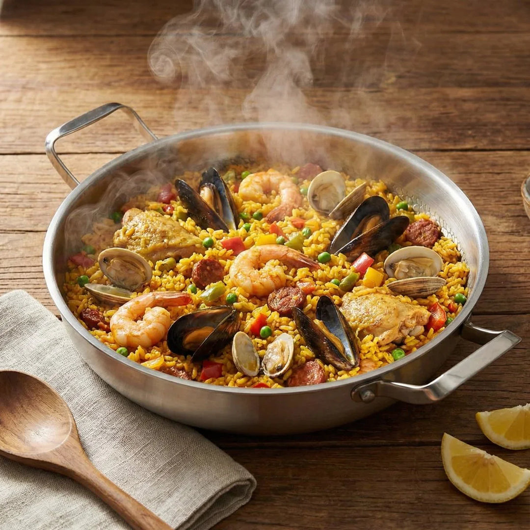 Poêle à Sauté en Titane à Deux Poignées
