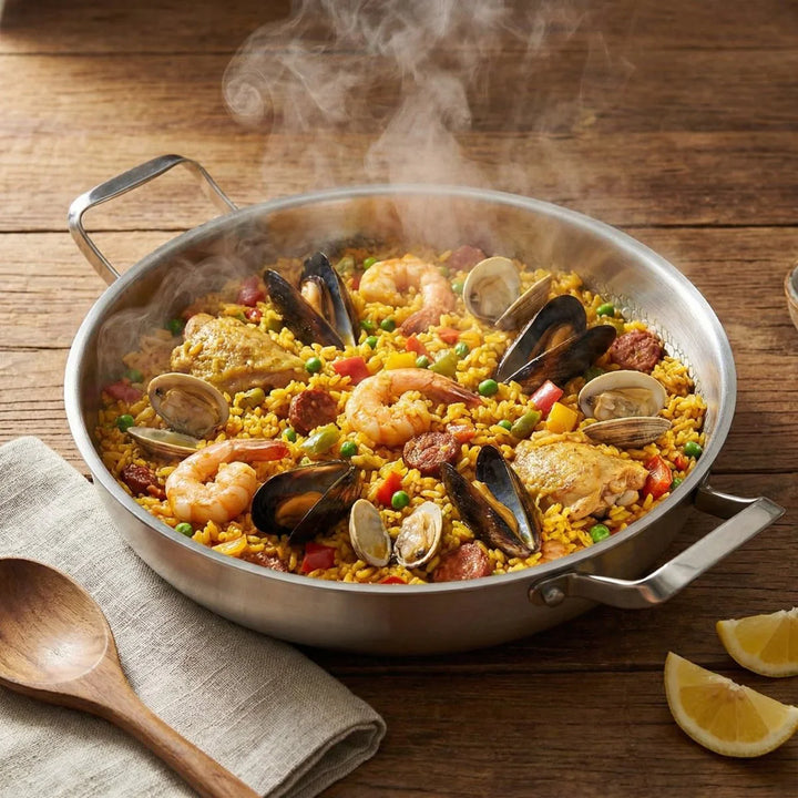 Poêle à Sauté en Titane à Deux Poignées
